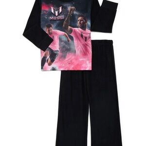 Messi Kids Pajama Set - Black and Pink